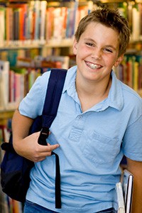 Boy in braces